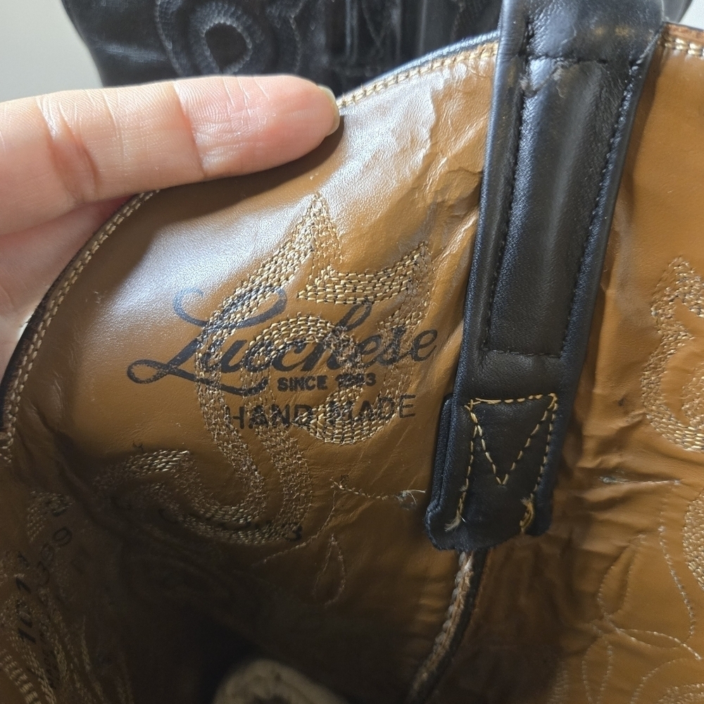 Lucchese Men's Cowhide Western Boots - Round Toe Size 8 - Picture 7 of 8